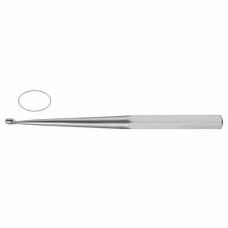 Bruns Bone Curette Oval - Solid Handle - Fig. 00 Stainless Steel, 23 cm - 9" Scoop Size 2.5 mm